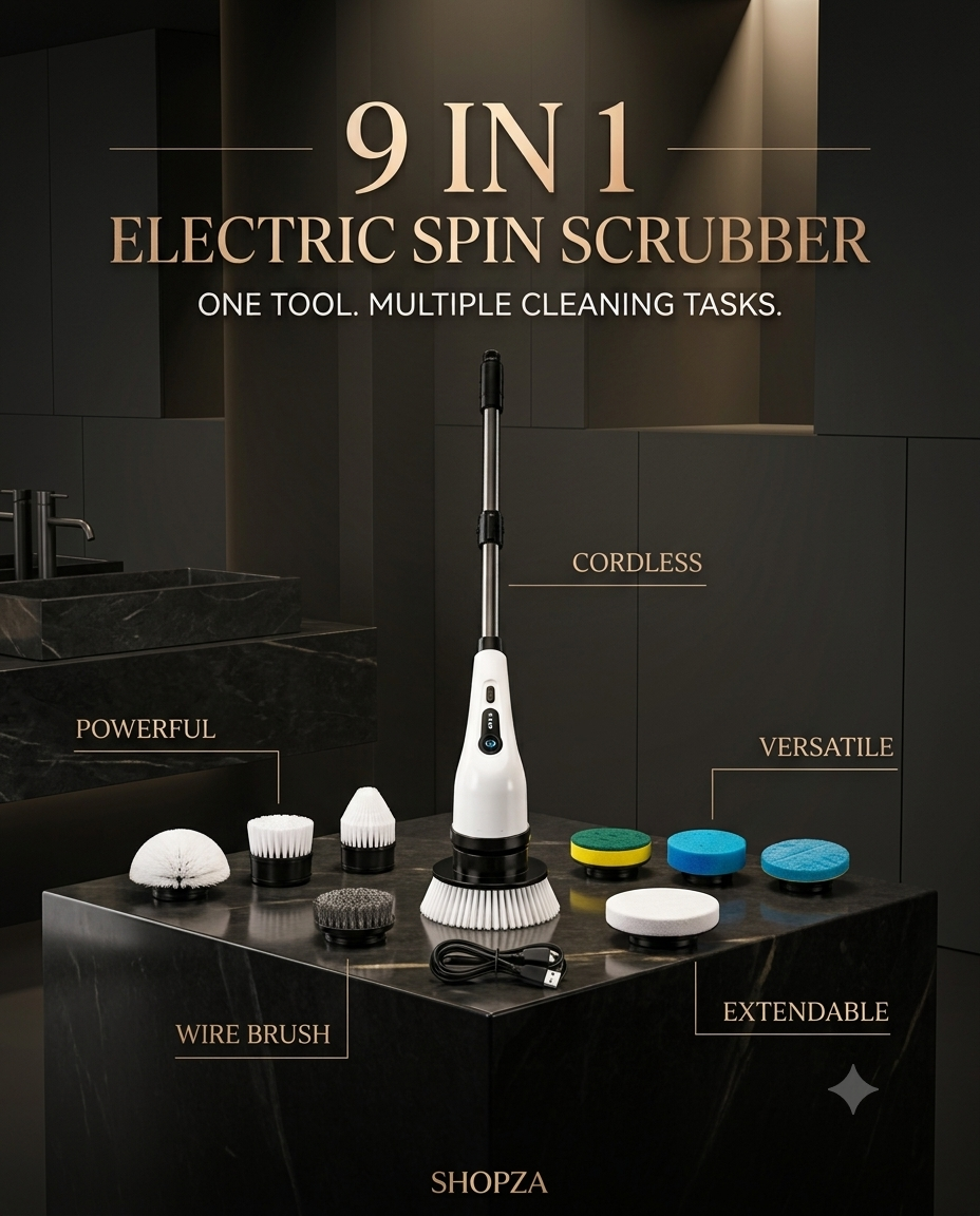 9 in 1 Electric Spin Scrubber