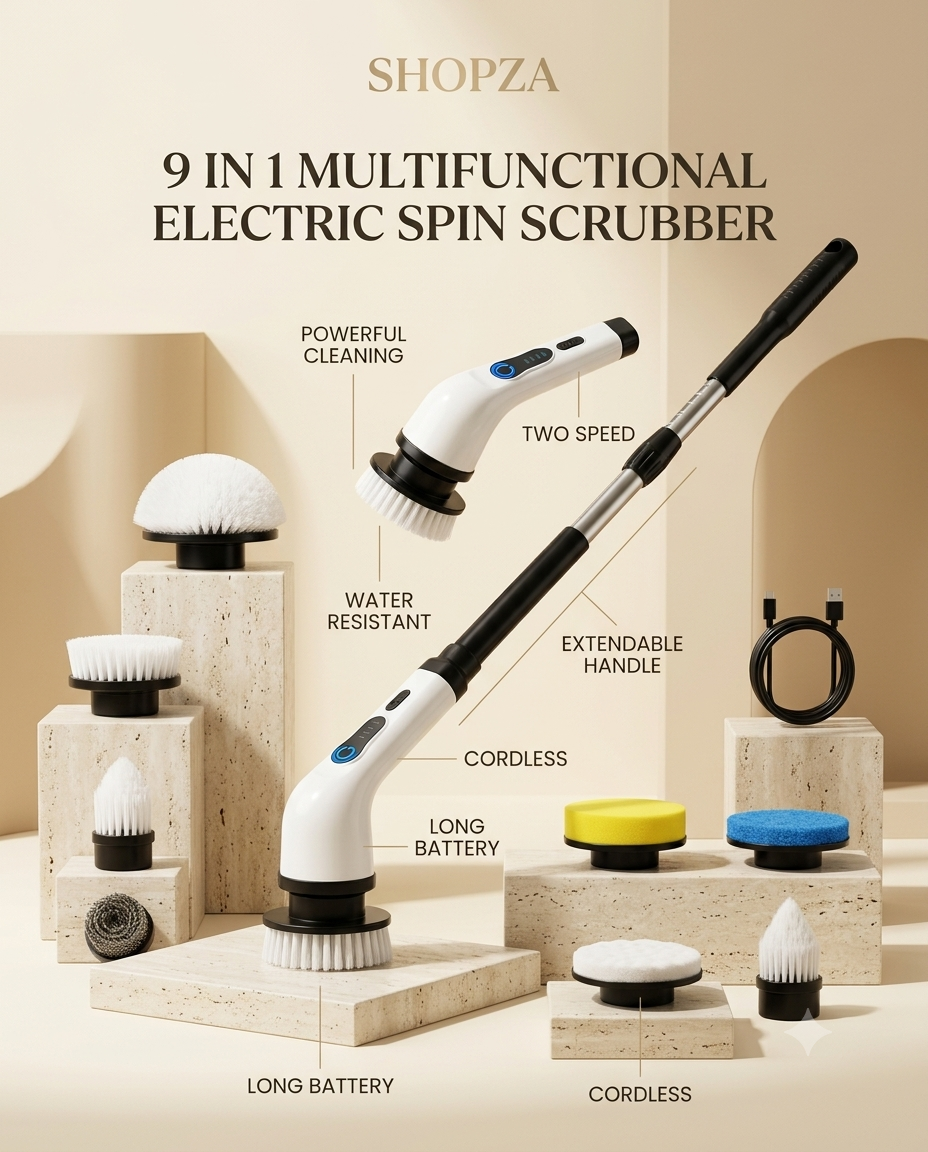 9 in 1 Electric Spin Scrubber